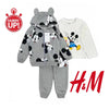 HM Mickey Hoodie Trouser Shirt Grey Tracksuit Set 13418