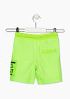 LSN Side zip Pocket Fluorescent Green Bermuda Shorts 100134