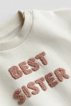 Best Sister Applique Terry Sweatshirt 13335