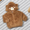 Mini Balabala Fur Brown Zipper Hoodie 13320