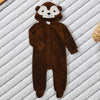 Monkey Brown Fur Babygrow Costume with covered Feet 13410