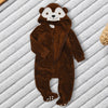 Monkey Brown Fur Babygrow Costume with covered Feet 13410