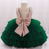 Green Big Bow Party FANCY Frock 12897