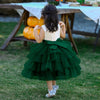 Green Big Bow Party FANCY Frock 12897