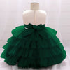 Green Big Bow Party FANCY Frock 12897