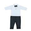 Gentelman Grey Pant Shirt Bow Suiting Set #13251