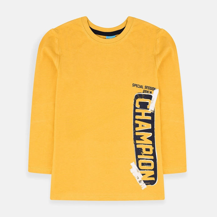 Yellow champion sales long sleeve shirt