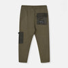 ZR Green Utility Trouser With Contrast pockets Terry Trouser 9829