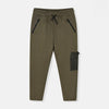 ZR Green Utility Trouser With Contrast pockets Terry Trouser 9829