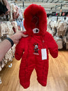 Minnie Mouse George Red Thick Quilted Snowsuit 13396