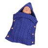 Royal Blue Knitted Baby Sleeping Bag with Hood 