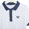 Intextenso White Printed Polo Shirt