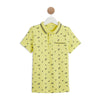 Intextenso Yellow Printed Polo Shirt