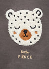 Bear little Fierce Applique Fleece Sweatshirt 13399