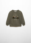 Cable Car Applique Fleece Sweatshirt 13398