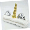 Unicorn White Golden Horn Fluffy Hair Band 4766