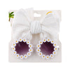 Sunflower Glasses with Bow Headband Set #2513