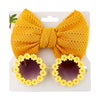 Sunflower Glasses with Bow Headband Set #2513