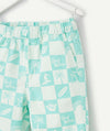 TAO MINT GREEN CHECKERBOARD PRINT  Shorts 13214