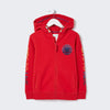 Fatface Red Heavy Fleece Zipper Hoodie 13100