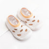 White Dotted Brown Silicone Socks Shoes 2712 A