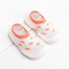 White Dotted Pink Silicone Socks Shoes 2712 B