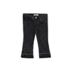 OM BELL-SHAPED JEANS WITH RHINESTONE Black Denim Pant 12833