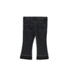 OM BELL-SHAPED JEANS WITH RHINESTONE Black Denim Pant 12833