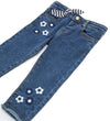 OM Flower Embroided Denim Pant 12832