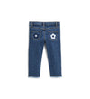 OM Flower Embroided Denim Pant 12832