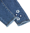 OM Flower Embroided Denim Pant 12832