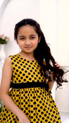 CNT Yellow Polka Dots Summer Frock CF9