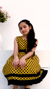 CNT Yellow Polka Dots Summer Frock CF9