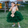 Green Big Bow Party FANCY Frock 12897