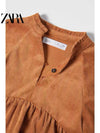 ZR Camel Terry Winter Party Dress 13043