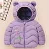 Kangaroo Purple Hooded Puffer Jacket 13313