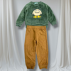 Pekkle Monster Fur Green Mustard Fleece Winter Set Tracksuit 13324