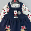 Minnie Mouse Quilted Blue Dungaree with Shirt Set 13250