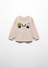 Embroided Panda Team Terry Sweatshirt 13330