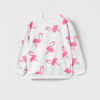 ZR Flamingo White Terry Sweatshirt 13475