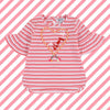 DKN Y Heart Tessle Stripe Shirt #13505