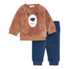 Egre Bear Brown Fleece Winter Set Tracksuit 13322