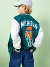 LCW Thick Michigan Green Baseball Jacket 13430