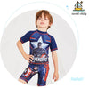 Avengers Blue 3 pcs Swimsuit with Cap 13052