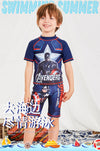 Avengers Blue 3 pcs Swimsuit with Cap 13052