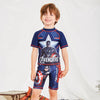 Avengers Blue 3 pcs Swimsuit with Cap 13052