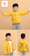 Dinosaur Yellow Hooded Puffer Jacket 13144