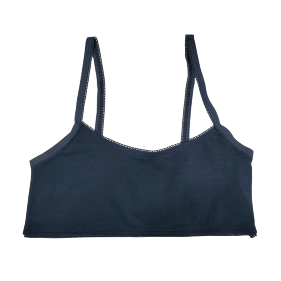 MONOPRIX Blue Organic Cotton Bralette #12708 – kiddie.pk