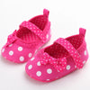 Pink Bow Polka Dots Prewalker Booties 2586 B