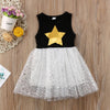 Gold Star Black White Net Frock 12073